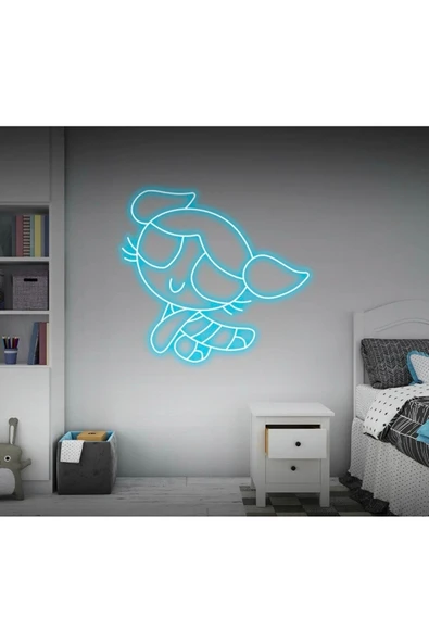 Power Puff Girls Bubbles Figürlü Neon Tabela ürün görseli 1