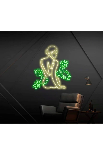 Aesthetic Kadın Silüet Neon Tabela ürün görseli 1