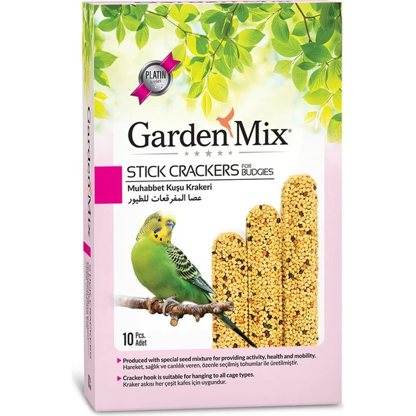 Garden Mix Platin Sade Kuş Krakeri 10'lu Paket 999 gr Muhabbet Kuşları için Türkiye Menşeli ürün görseli 1