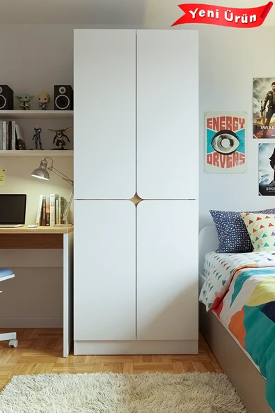 STAR 4 KAPAKLI MDF KAPAKLI GARDIROP ürün görseli 1