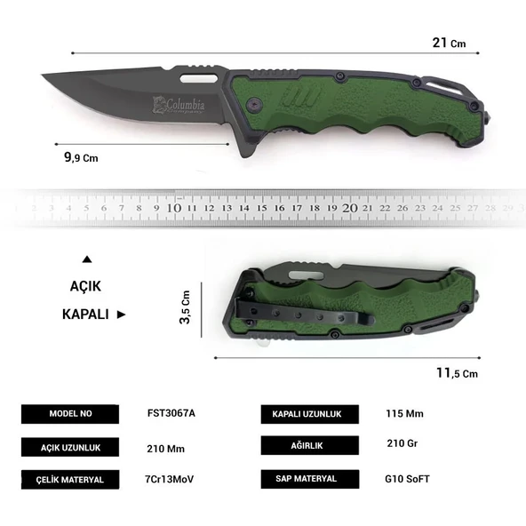 Columbia Kamp Bıçağı FST-3065-B - Resim 3