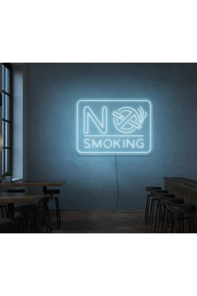 NO SMOKING Yazılı ve Şekilli Neon Tabela ürün görseli 1