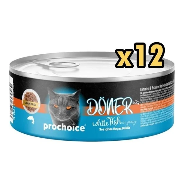 Prochoice Döner Bites Alabalıklı Yetişkin Kedi Konservesi 70 gr x 12 Adet ürün görseli 1