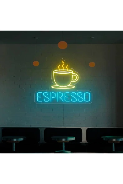 ESPRESSO Yazılı ve Şekilli Neon Tabela ürün görseli 1