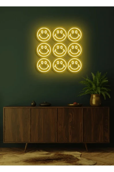 Gülücük Figürlü Neon Tabela ürün görseli 1