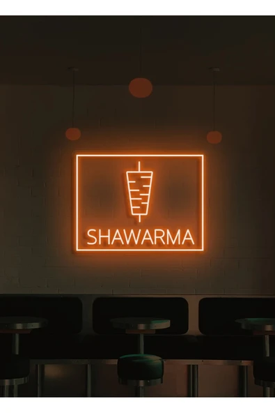 SHAWARMA Yazılı ve Şekilli Neon Tabela ürün görseli 1
