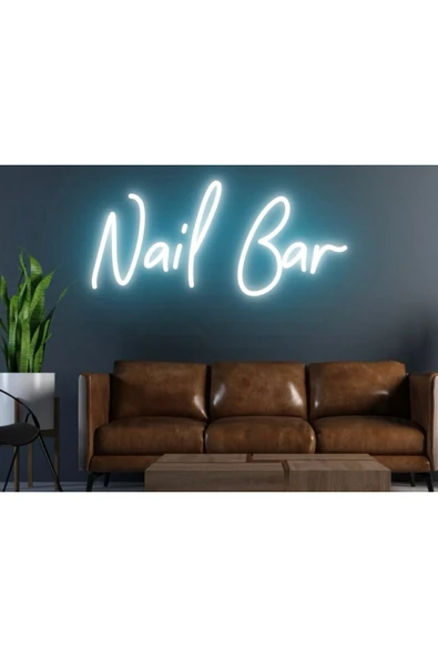 Nail Bar Yazılı Neon Tabela ürün görseli 1