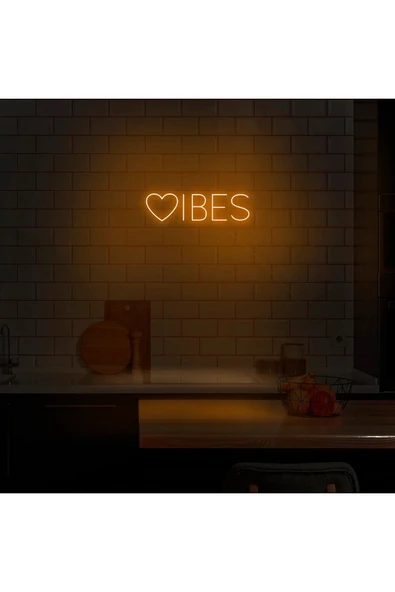 VİBES Yazılı ve Şekilli Neon Tabela ürün görseli 1