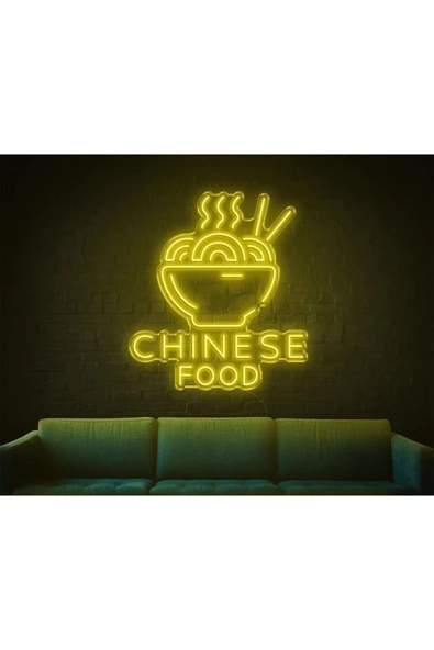 CHINESE FOOD Yazılı ve Şekilli Neon Tabela ürün görseli 1
