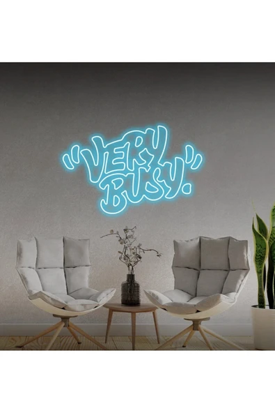 "VERY BUSY" Yazılı Neon Tabela ürün görseli 1