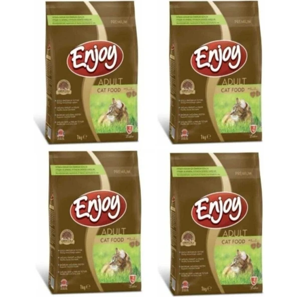 Enjoy Kedi Maması 1 kg  4 adet ürün görseli 1