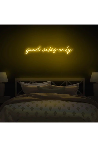 good vibes only Yazılı Neon Tabela ürün görseli 1