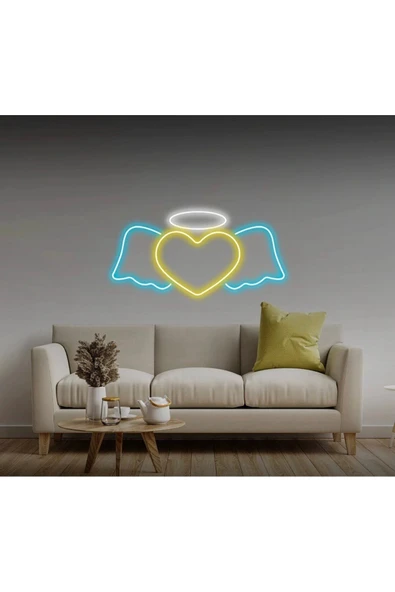 Kalpli Kanat Şekilli Neon Tabela ürün görseli 1