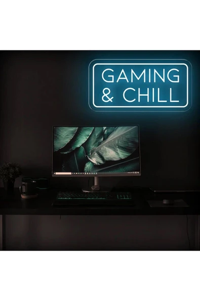 GAMING & CHILL Yazılı Neon Tabela ürün görseli 1