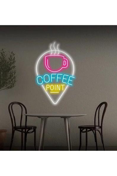 COFFEE POINT Yazılı ve Şekilli Neon Tabela ürün görseli 1