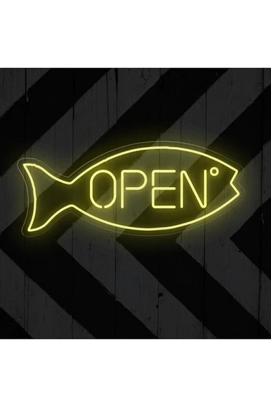OPEN Yazılı ve Şekilli Neon Tabela ürün görseli 1