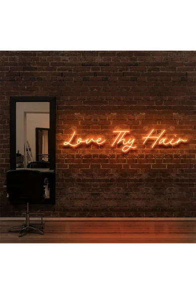 Love Thy Hair Yazılı Neon Tabela ürün görseli 1