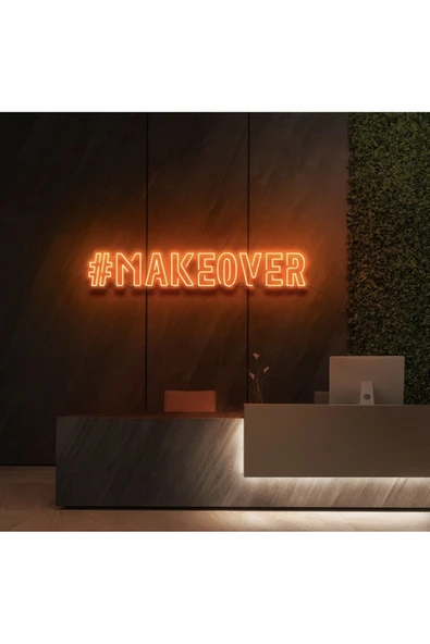 #MAKEOVER Yazılı Neon Tabela ürün görseli 1