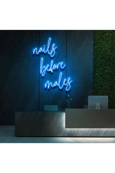 Nails Before Males Yazılı Neon Tabela ürün görseli 1