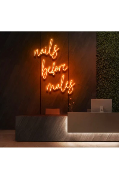 Nails Before Males Yazılı Neon Tabela ürün görseli 1