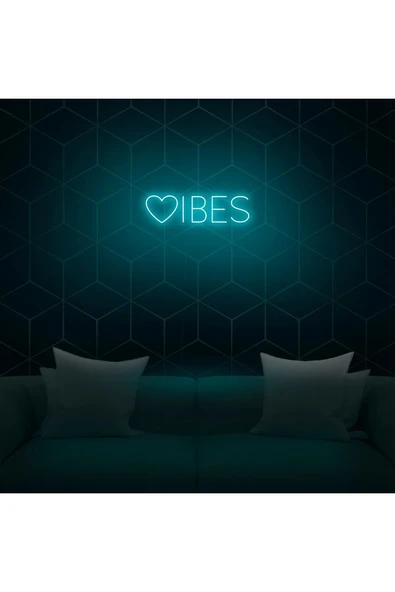 VİBES Yazılı ve Şekilli Neon Tabela ürün görseli 1