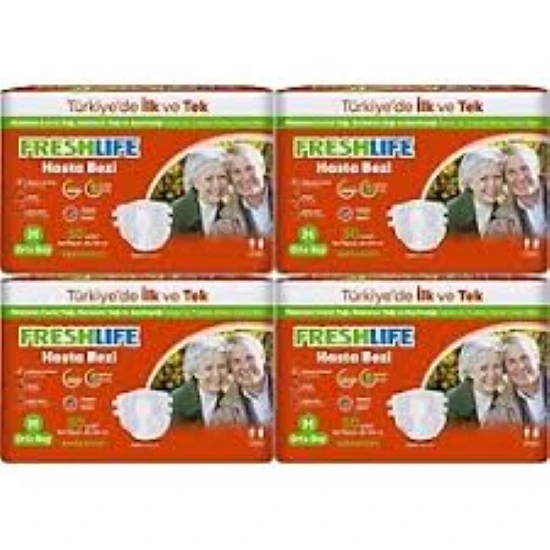 Freshlife Belbantlı Medium Hasta Bezi 4 PAKET(120 Adet) ürün görseli 1