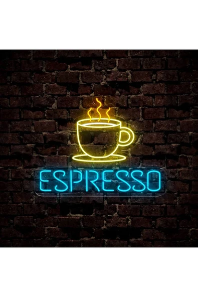 ESPRESSO Yazılı ve Şekilli Neon Tabela - Resim 2