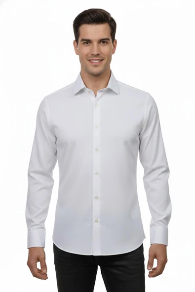 Erkek Slim Fitt Uzun Kol Gömlek 2427 BGL-ST04809 ürün görseli 1