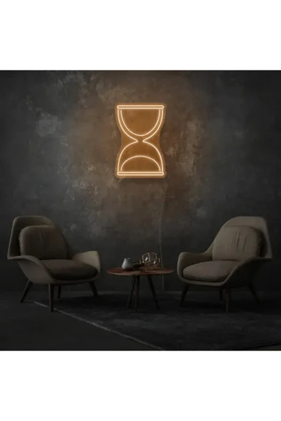 Kum Saati Figürlü Neon Tabela ürün görseli 1
