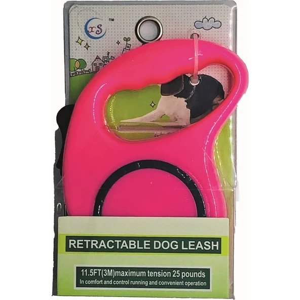 Retractable Leash Retractable Dog Leash  Kedi-Köpek Gezdirme Tasması 3m SARI ve YEŞİL ürün görseli 1