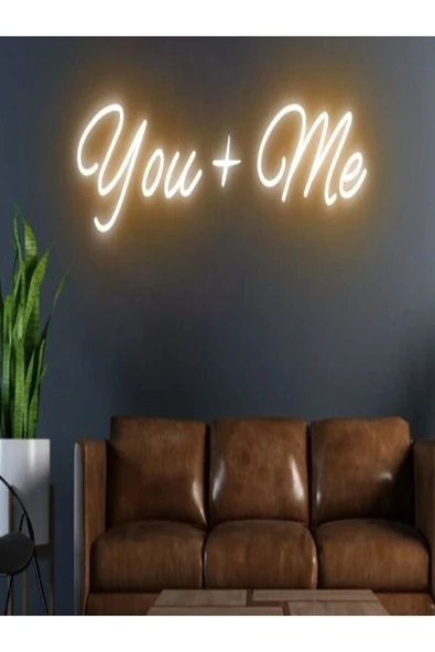 You+Me Yazılı Neon Tabela ürün görseli 1