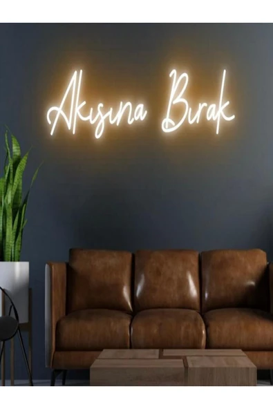 Akışına Bırak Yazılı Neon Tabela ürün görseli 1