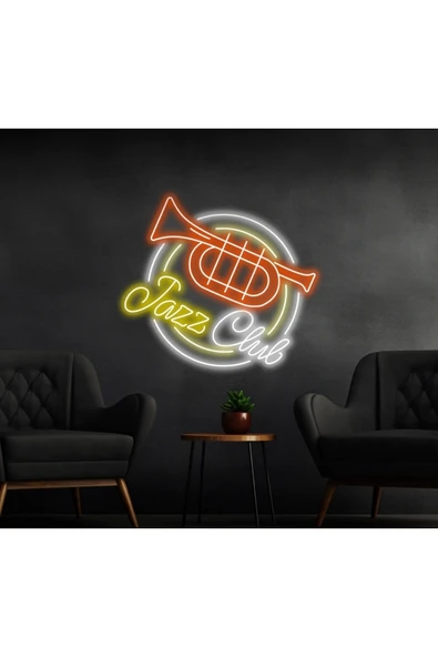 Jazz Club Yazılı ve Şekilli Neon Tabela ürün görseli 1