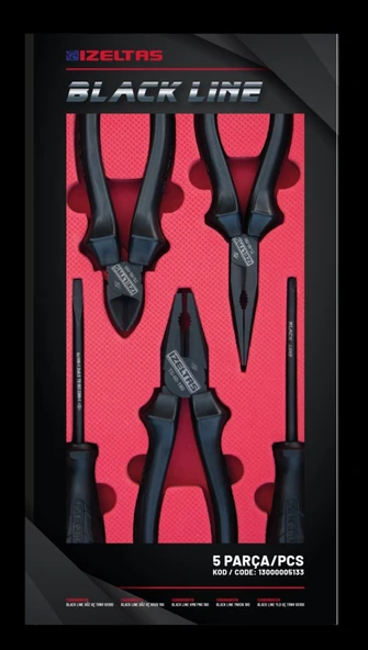 İzeltaş Black Line Set (5 Parça) 13000 005133 ürün görseli 1