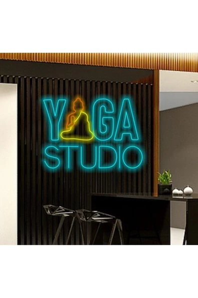 YOGA STUDIO Yazılı ve Şekilli Neon Tabela ürün görseli 1