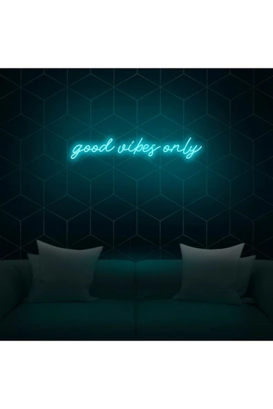 good vibes only Yazılı Neon Tabela ürün görseli 1