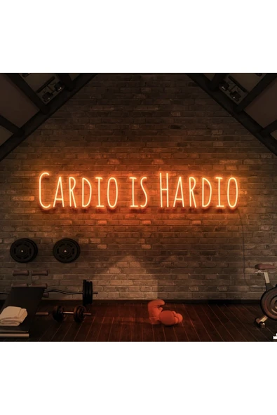 CARDIO IS HARDIO Yazılı Neon Tabela ürün görseli 1