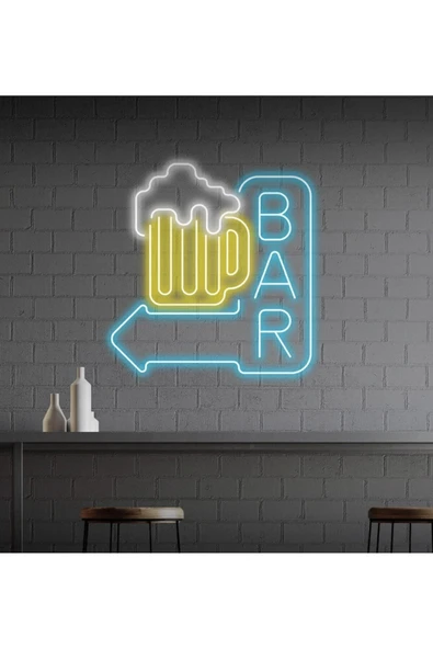 BAR Yazılı ve Şekilli Neon Tabela ürün görseli 1