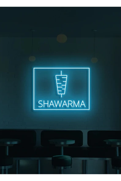 SHAWARMA Yazılı ve Şekilli Neon Tabela ürün görseli 1