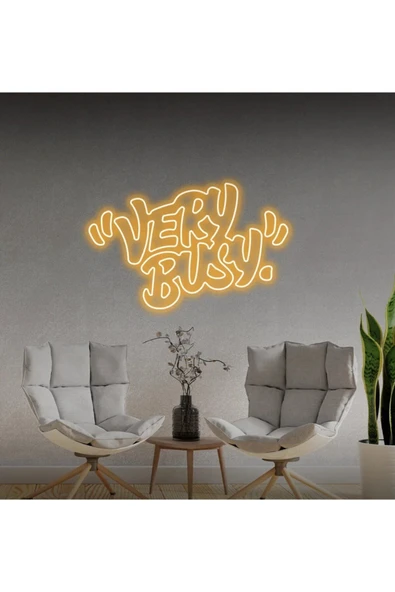 "VERY BUSY" Yazılı Neon Tabela ürün görseli 1