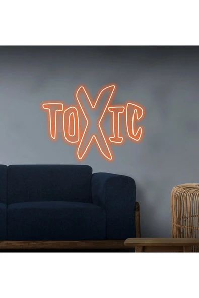 TOXIC Yazılı Neon Tabela ürün görseli 1