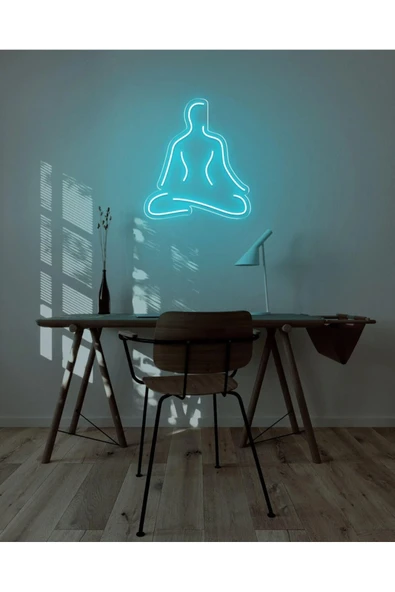 Yoga Yapan İnsan Figürlü Neon Tabela ürün görseli 1