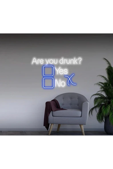 Are you drunk? Yazılı ve Şekilli Neon Tabela ürün görseli 1