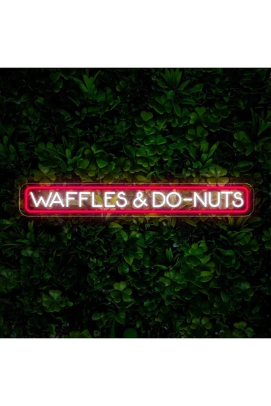 WAFFLES & DO-NUTS Yazılı Neon Tabela ürün görseli 1