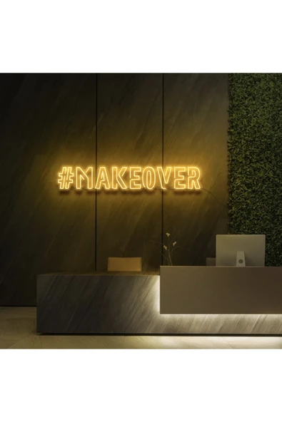 #MAKEOVER Yazılı Neon Tabela ürün görseli 1