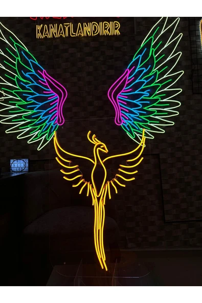 Anka Kuşu Figürlü Neon Pleksi Tabela ürün görseli 1
