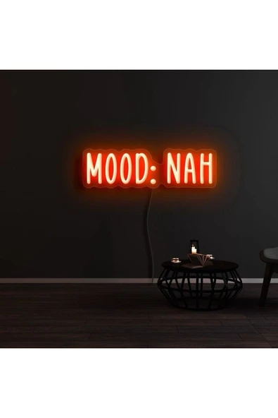 MOOD:NAH Yazılı Neon Tabela ürün görseli 1