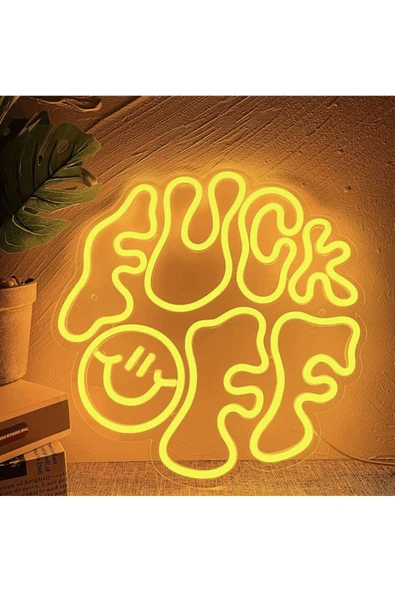 Yazılı Gülücük Şekilli Neon Tabela - Resim 2