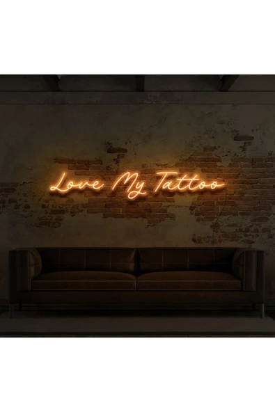 Love My Tattoo Yazılı Neon Tabela ürün görseli 1