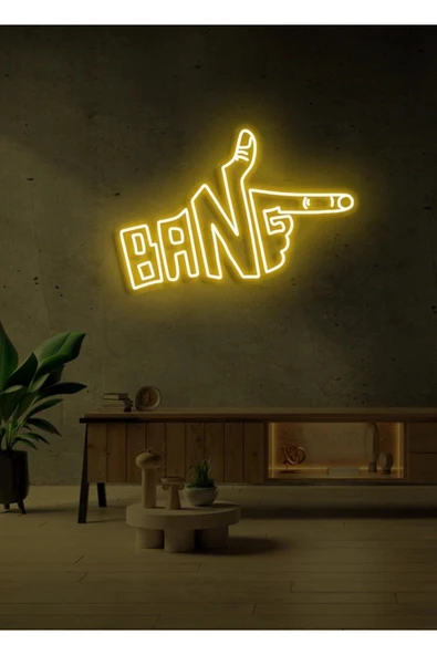 BANG Yazılı ve Şekilli Neon Tabela ürün görseli 1